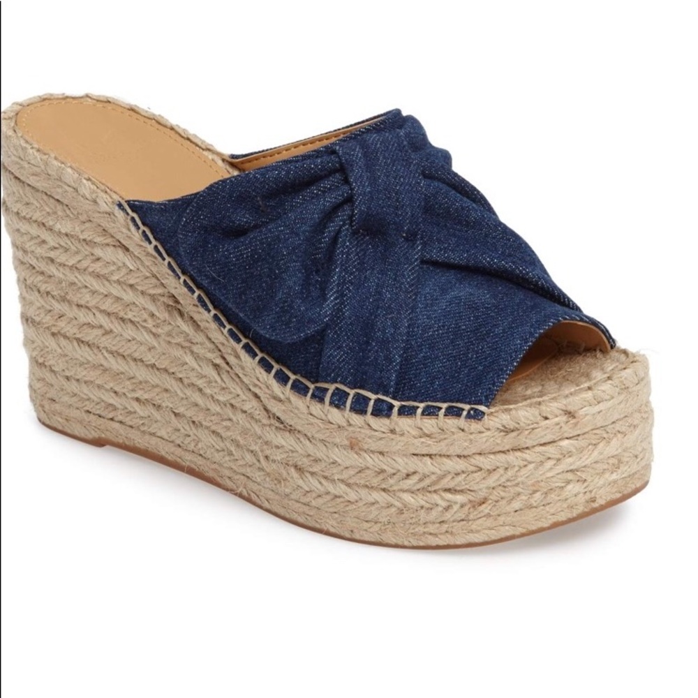 MARC FISHER Aida Bow Espadrille Wedge Sandal